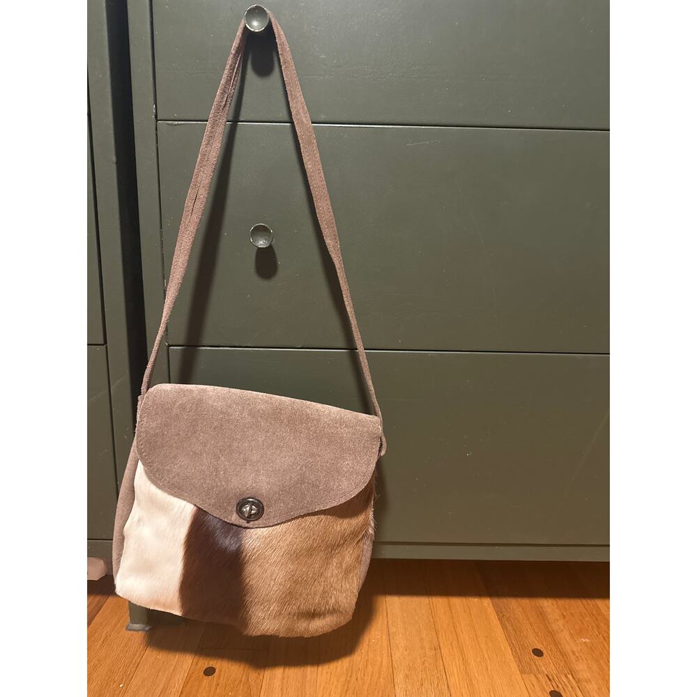 South Africa Genuine Leather Fur Purse Medium Hair On Hide Artisan Handbag